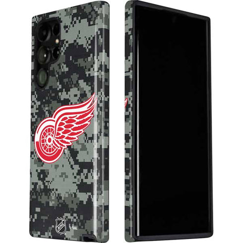 NHL Detroit Red Wings Camo Galaxy S22 Ultra Pro Case