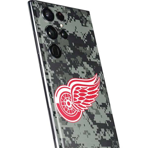 NHL Detroit Red Wings Camo Galaxy S22 Ultra Skin