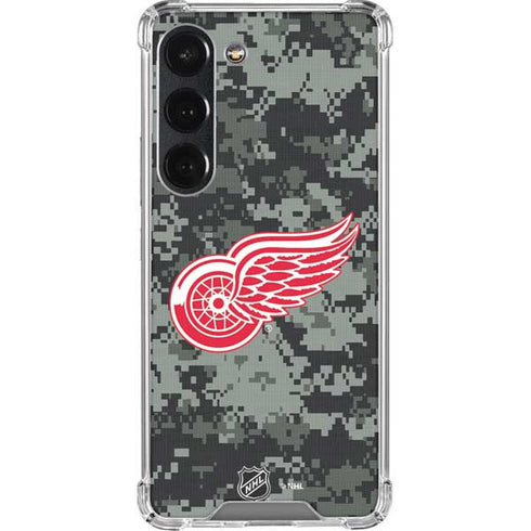 NHL Detroit Red Wings Camo Galaxy S23 Clear Case