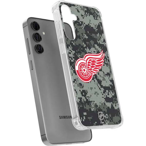 NHL Detroit Red Wings Camo Galaxy S24 Plus Clear Case