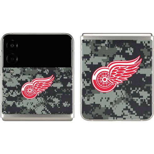 NHL Detroit Red Wings Camo Galaxy Z Flip3 5G Skin