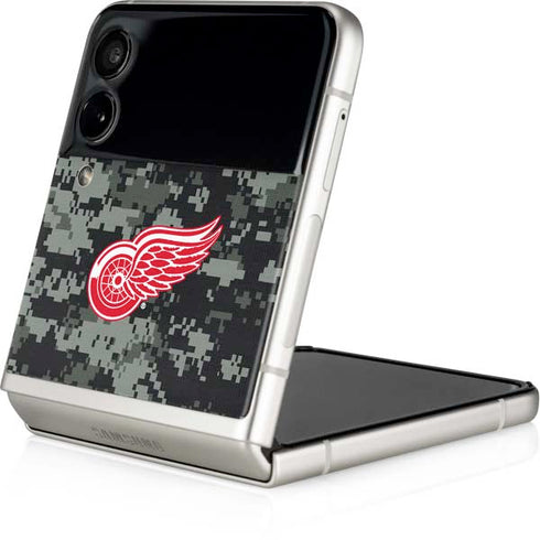 NHL Detroit Red Wings Camo Galaxy Z Flip3 5G Skin