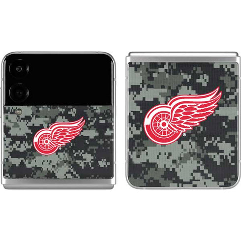 NHL Detroit Red Wings Camo Galaxy Z Flip4 5G Skin