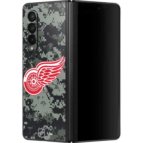 NHL Detroit Red Wings Camo Galaxy Z Fold3 5G Skin