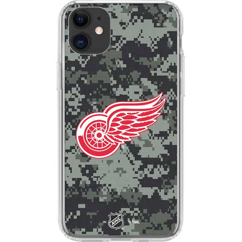 NHL Detroit Red Wings Camo iPhone 11 Clear Case