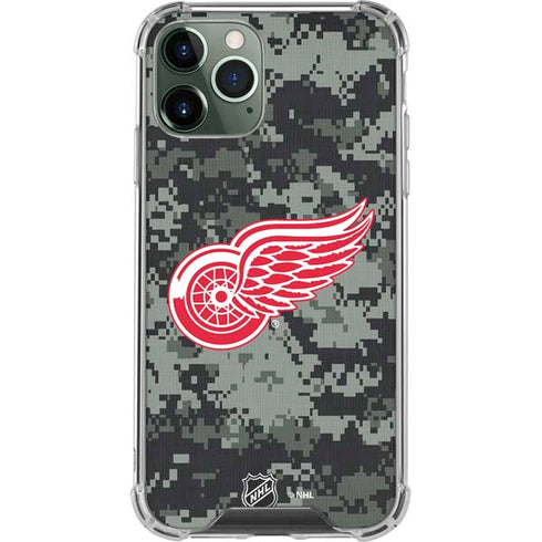 NHL Detroit Red Wings Camo iPhone 12 Pro Clear Case