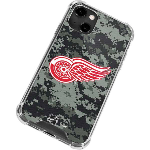 NHL Detroit Red Wings Camo iPhone 14 Clear Case