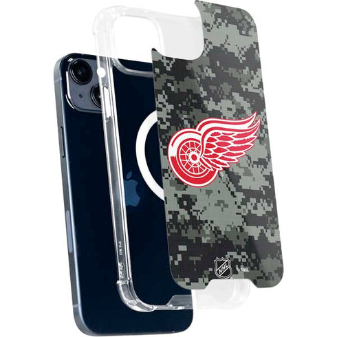 NHL Detroit Red Wings Camo iPhone 15 Plus MagSafe Case