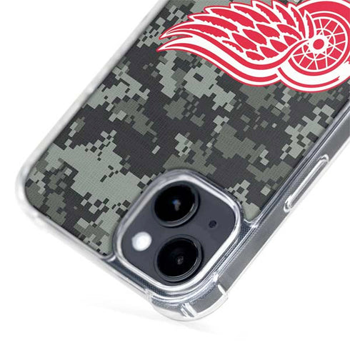 NHL Detroit Red Wings Camo iPhone 15 Plus MagSafe Case