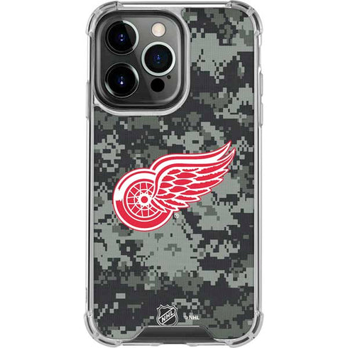 NHL Detroit Red Wings Camo iPhone 14 Pro Clear Case