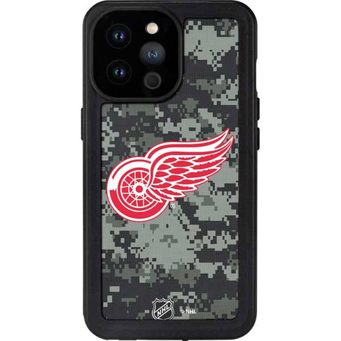 NHL Detroit Red Wings Camo iPhone 14 Pro Max Waterproof Case