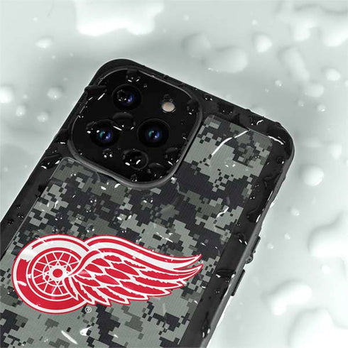 NHL Detroit Red Wings Camo iPhone 14 Pro Max Waterproof Case