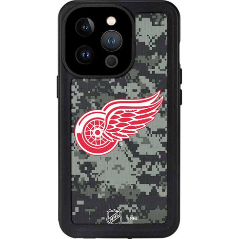 NHL Detroit Red Wings Camo iPhone 14 Pro Waterproof Case