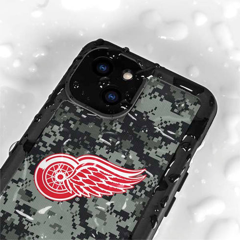 NHL Detroit Red Wings Camo iPhone 15 Waterproof Case