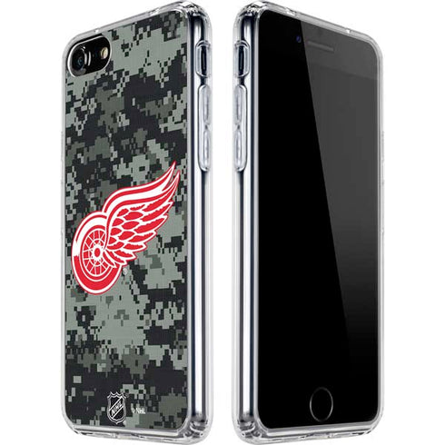 NHL Detroit Red Wings Camo iPhone SE (2nd & 3rd Gen) Clear Case