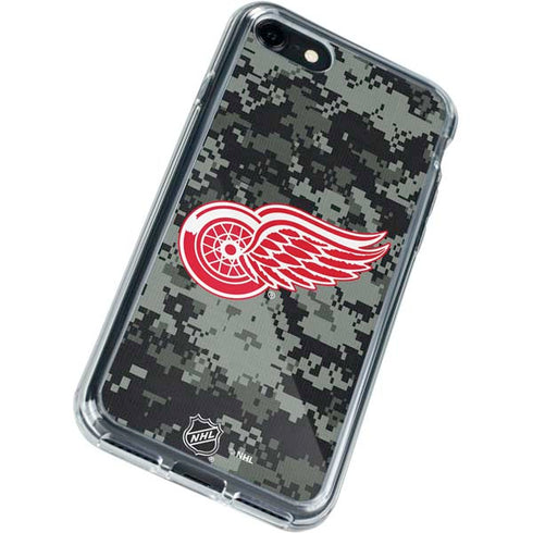 NHL Detroit Red Wings Camo iPhone SE (2nd & 3rd Gen) Clear Case