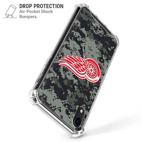NHL Detroit Red Wings Camo iPhone XR Clear Case