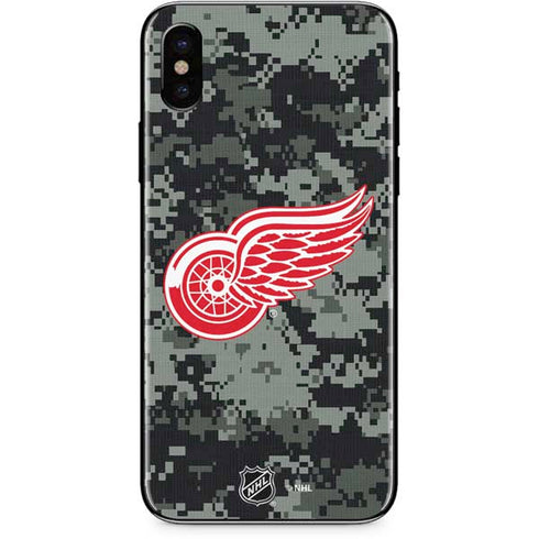NHL Detroit Red Wings Camo iPhone XS Skin