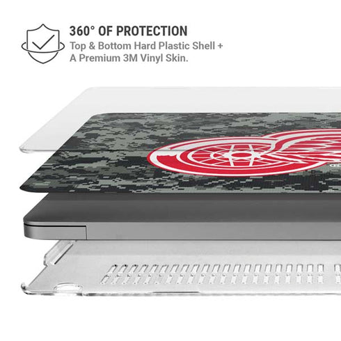 NHL Detroit Red Wings Camo MacBook Pro 16in (2021-25) Case plus Skin