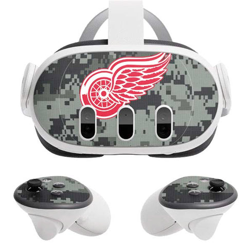 NHL Detroit Red Wings Camo Meta Quest 3 Skin
