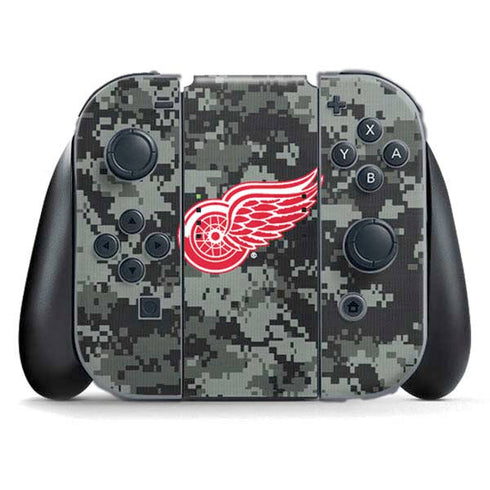 NHL Detroit Red Wings Camo Nintendo Switch (2017-2021) Joy-Con Controller Skin
