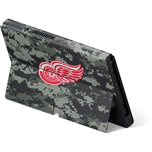 NHL Detroit Red Wings Camo Nintendo Switch OLED (2021) Skin