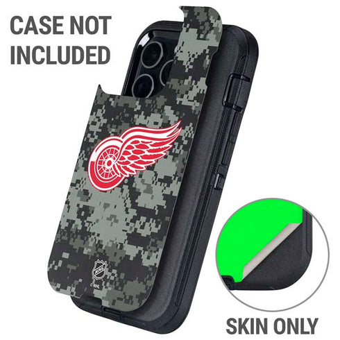 NHL Detroit Red Wings Camo Otterbox Defender iPhone Skin