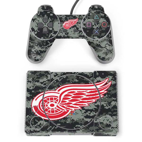 NHL Detroit Red Wings Camo PlayStation Classic Bundle Skin