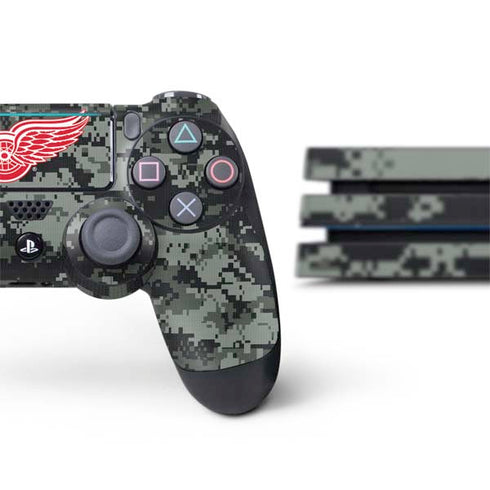 NHL Detroit Red Wings Camo PS4 Pro Bundle Skin
