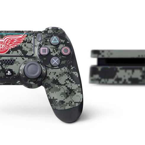 NHL Detroit Red Wings Camo PS4 Slim Bundle Skin
