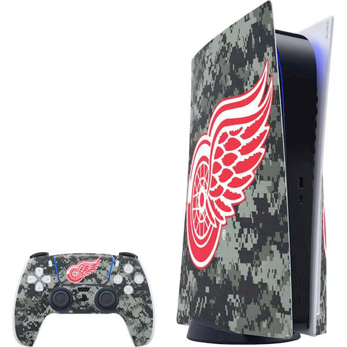 NHL Detroit Red Wings Camo PS5 Bundle Skin