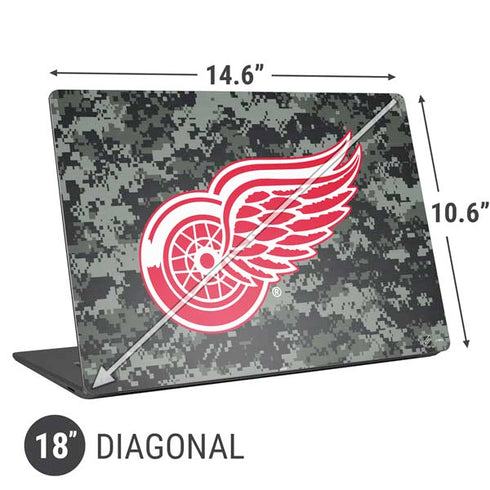 NHL Detroit Red Wings Camo Universal Laptop 18in (14.6 x 10.6in) Skin