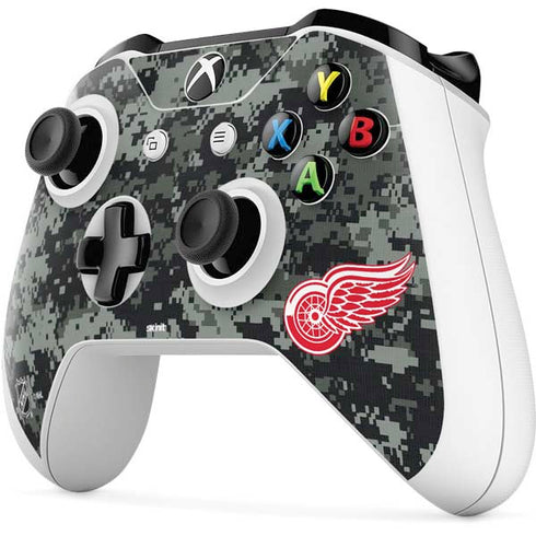 NHL Detroit Red Wings Camo Xbox One S All-Digital Edition Bundle Skin