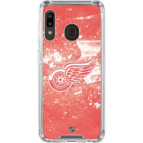 NHL Detroit Red Wings Frozen Galaxy A30 Clear Case
