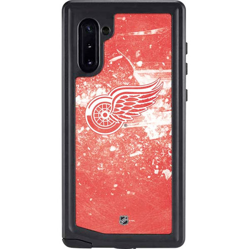 NHL Detroit Red Wings Frozen Galaxy Note 10 Waterproof Case