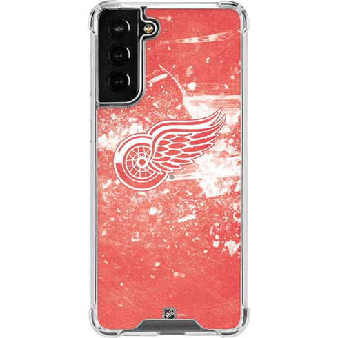 NHL Detroit Red Wings Frozen Galaxy S21 FE Clear Case