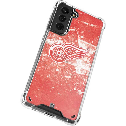 NHL Detroit Red Wings Frozen Galaxy S21 Plus 5G Clear Case