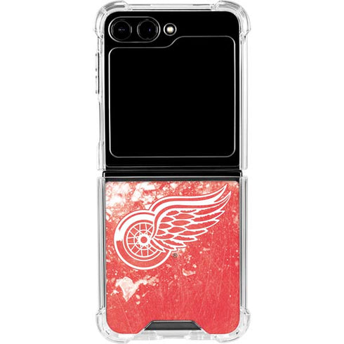 NHL Detroit Red Wings Frozen Galaxy Z Flip5 5G Clear Case