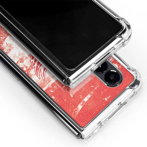 NHL Detroit Red Wings Frozen Galaxy Z Fold4 5G Clear Case