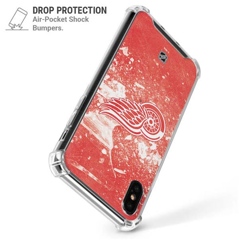 NHL Detroit Red Wings Frozen iPhone XS Max Clear Case