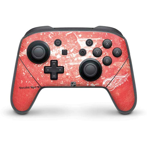 NHL Detroit Red Wings Frozen Nintendo Switch Pro Controller Skin