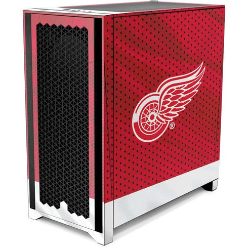 NHL Detroit Red Wings Home Jersey Corsair 4000D Tempered Glass Mid-Tower ATX Case Skin