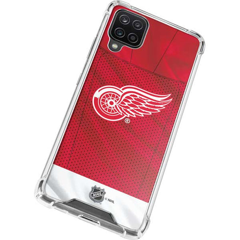NHL Detroit Red Wings Home Jersey Galaxy A12 Clear Case