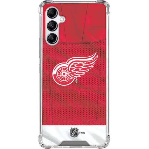 NHL Detroit Red Wings Home Jersey Galaxy A14 5G Clear Case