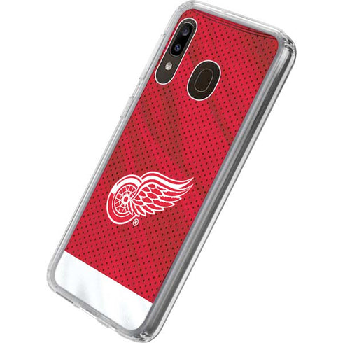 NHL Detroit Red Wings Home Jersey Galaxy A20 Clear Case