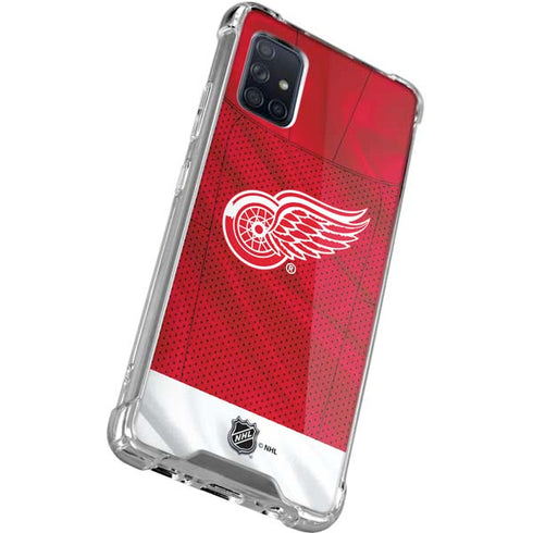 NHL Detroit Red Wings Home Jersey Galaxy A51 5G Clear Case