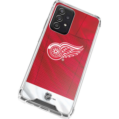 NHL Detroit Red Wings Home Jersey Galaxy A52 5G Clear Case