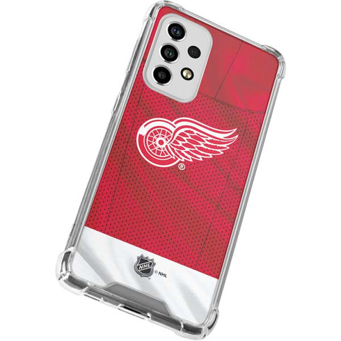 NHL Detroit Red Wings Home Jersey Galaxy A53 5G Clear Case