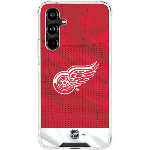 NHL Detroit Red Wings Home Jersey Galaxy A54 5G Clear Case