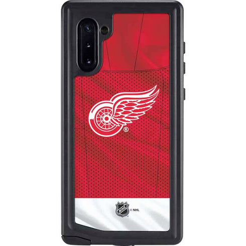 NHL Detroit Red Wings Home Jersey Galaxy Note 10 Waterproof Case